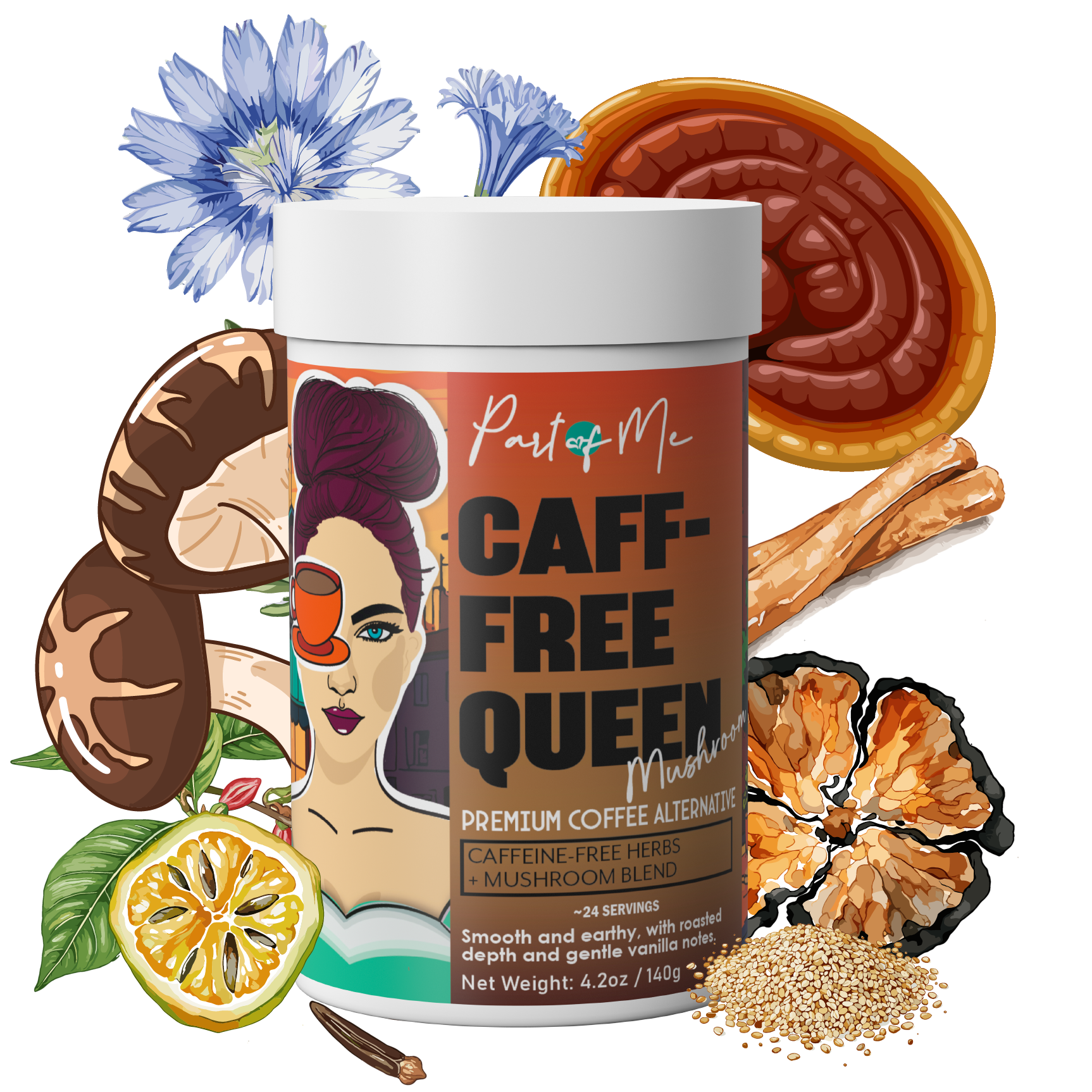 Caff-Free Queen Mushroom